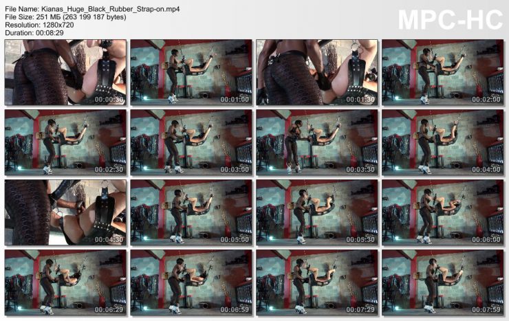 Kinky Mistresses – KianaВґs Huge Black Rubber Strap-on