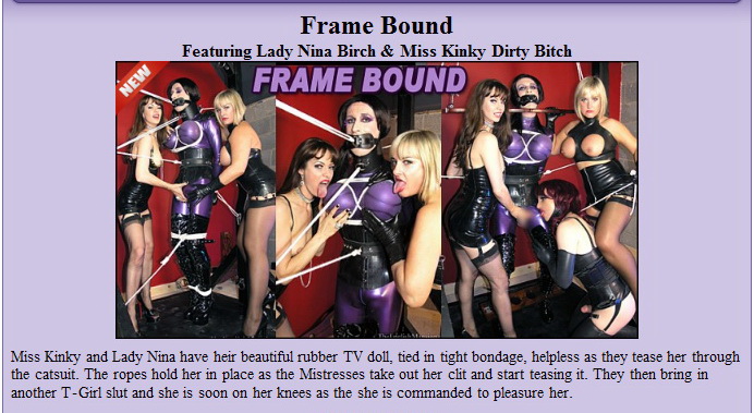 The English Mansion: Frame Bound/Featuring Lady Nina Birch & Miss Kinky Dirty Bitch (Complete Movie)