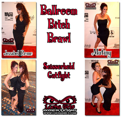 Lucha Girls: Mutiny & Jezabel Romo – Ballroom Bitch Brawls: Evening Gown Scissorhold Catfight