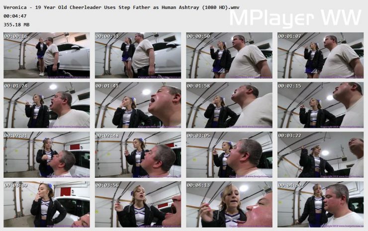 Brat Princess 2: Veronica – 19 Year Old Cheerleader Uses Step Father as Human Ashtray (1080 HD)