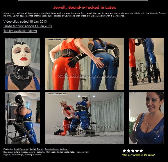 House of Gord: Jewell, Bound-n-Fucked in Latex