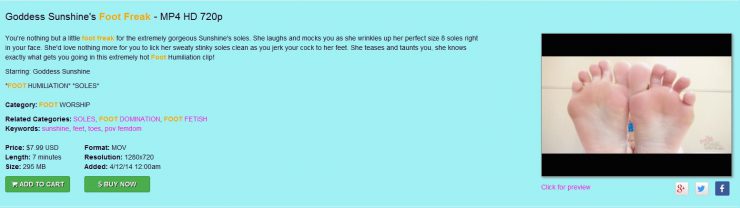 Bratty Foot Girls: Goddess Sunshine’s Foot Freak – MP4 HD 720p