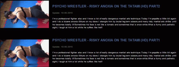 MAGYAR MISTRESS MIRA: PSYCHO WRESTLER – RISKY ANOXIA ON THE TATAMI (HD) PART1-2