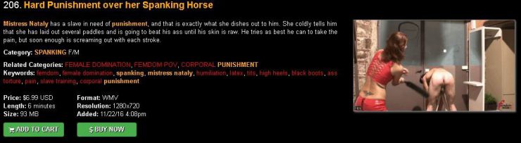 Femdom Insider – Mistress Nataly – Hard Punishment over her Spanking Horse