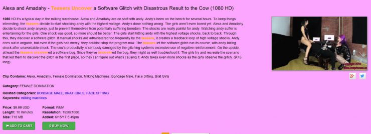 Brat Princess 2: Alexa and Amadahy – Teasers Uncover a Software Glitch with Disastrous Result to the Cow (1080 HD)