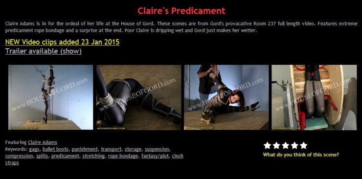 House of Gord: Claire’s Predicament