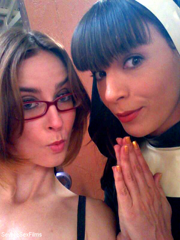 SEVERE SEX FILMS: Seven Dommes Throw a Strap-on Gangbang Party