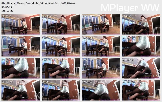 Brat Princess 2:Mia – Sits on Slaves Face while Eating Breakfast (1080 HD)