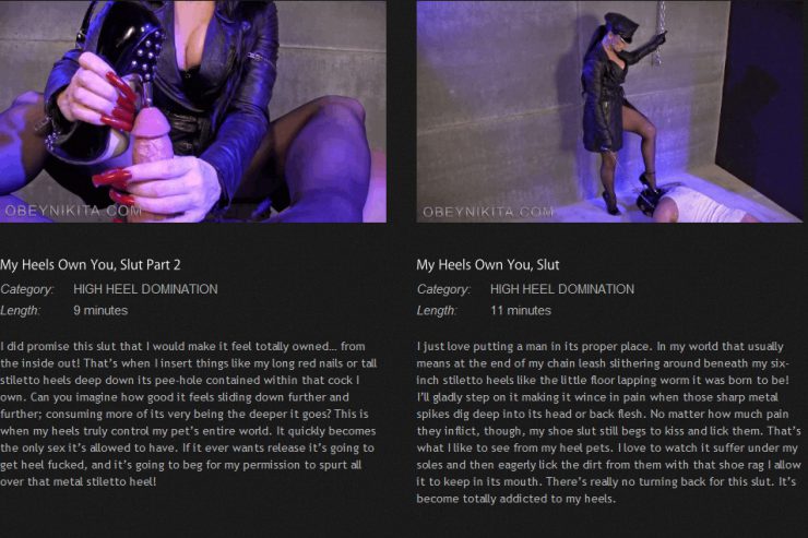 Mistress Nikita/Obeynikita: My Heels Own You,Slut