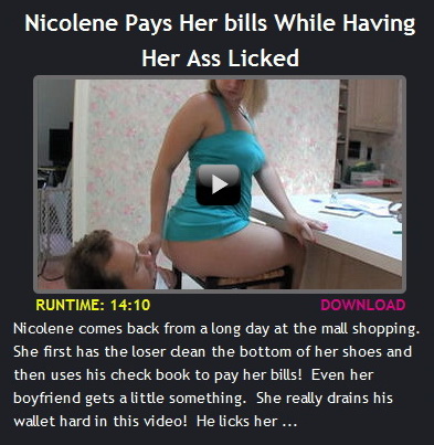 Nicolene Pays Her bills While Having Her Ass Licked