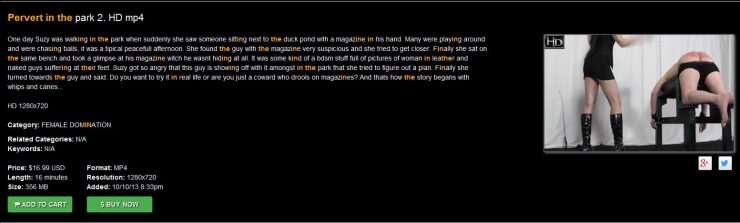 CRUEL MISTRESSES: Pervert in the park 2. HD mp4