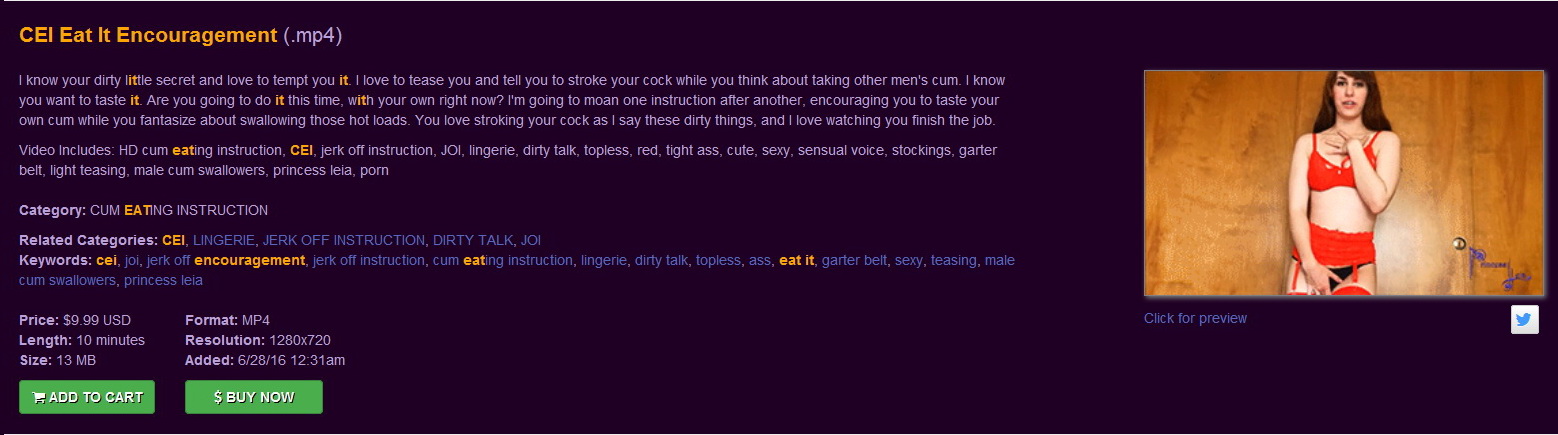 Princess Leia: CEI Eat It Encouragement (.mp4)