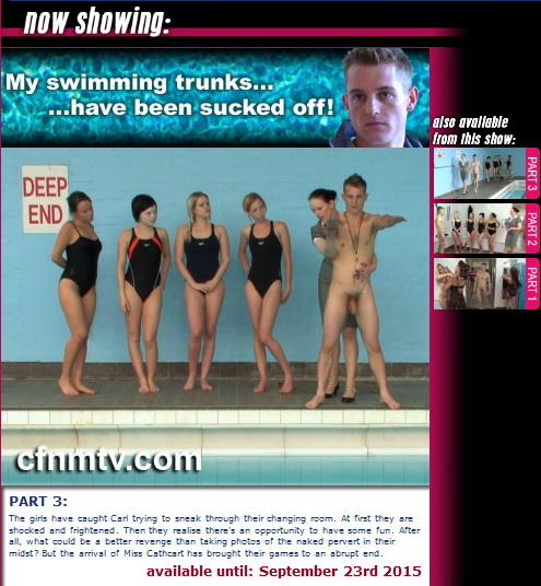 cfnmtv: My swimming trunksвЂ¦have been sucked off! (Part 1-3)