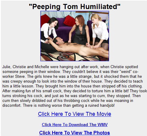 cfnmplus: Peeping Tom Humiliated