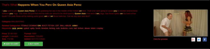 Crudelis Amator Ballbusting Fetish: That’s What Happens When You Perv On Queen Asia Perez