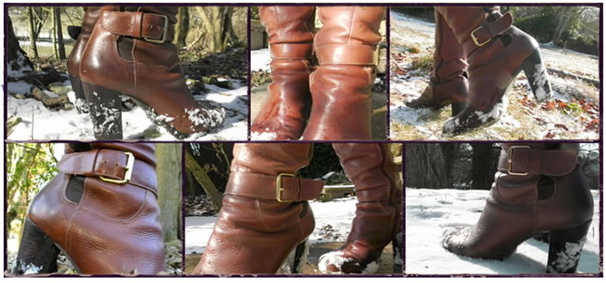Dominatrix Annabelle – Brown Dirty Boots!