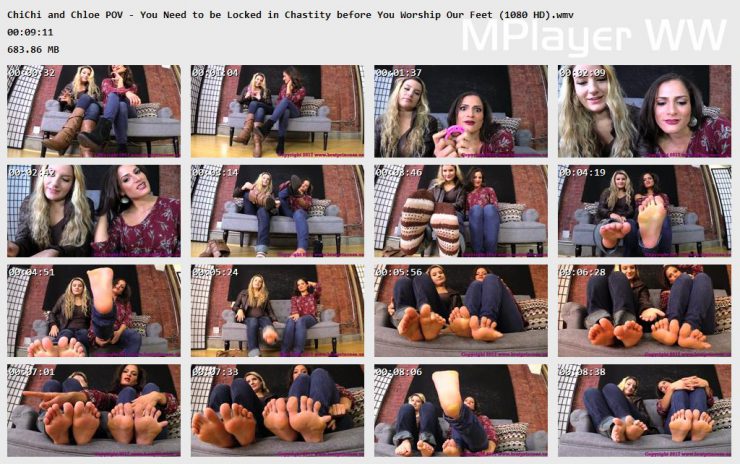 Brat Princess 2: ChiChi and Chloe POV – You Need to be Locked in Chastity before You Worship Our Feet (1080 HD)