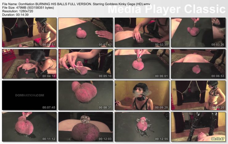 DomNation: BURNING HIS BALLS FULL VERSION. Starring Goddess Kinky Gaga (HD version)