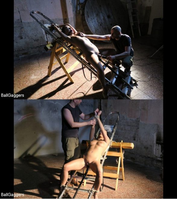 BALL GAGGERS: Daphne Klyde Ballgagged And Penetrated With A Big Dildo