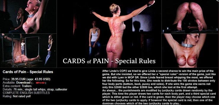 Elite Pain: Cards of Pain – Special Rules