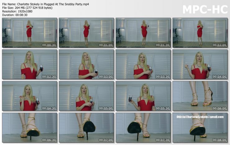 Charlotte Stokely: Plugged At The Snobby Party – Female Domination