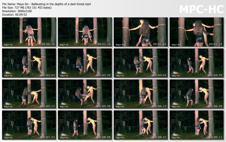 Maya Sin: Ballbusting in the depths of a dark forest – Face Slapping