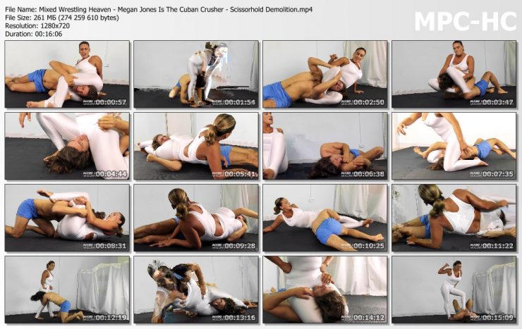 Mixed Wrestling Heaven: Megan Jones Is The Cuban Crusher – Scissorhold Demolition