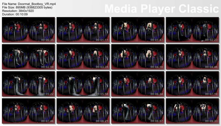 The English Mansion Mistress Sidonia: Doormat Bootboy – VR (Release date: Mar. 15, 2021) – leather thigh boots