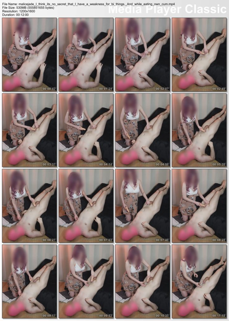 OnlyFans: Malice Jade@malicejade I think its no secret that I have a weakness for bi things. And while eating own cum