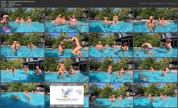 Princess Nathalia: Pool Time Lift and Carry ($10.99 Clips4sale)