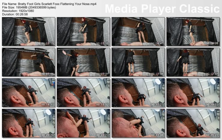 Bratty Foot Girls: Scarlett Foxx – Flattening your nose ($24.99 Clips4sale)