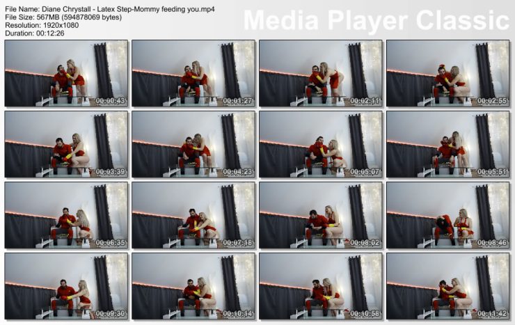 Diane Chrystall/Clips4sale Femdom: Latex Step-Mommy feeding you