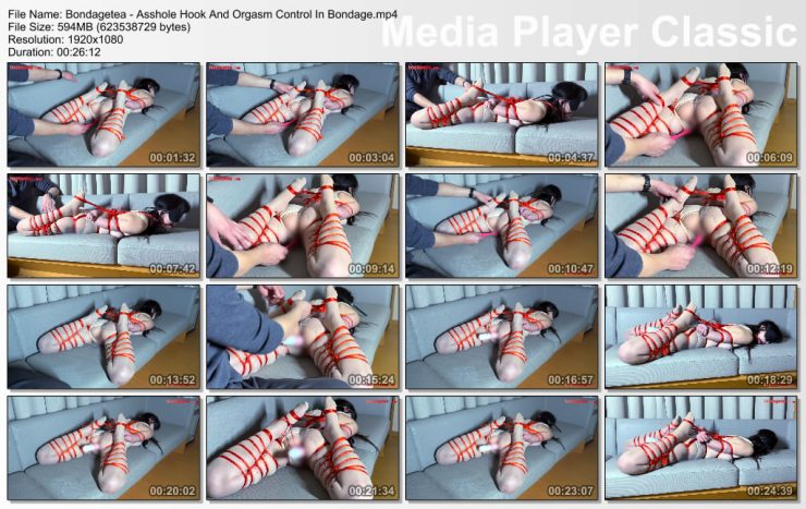 bondagetea: Asshole Hook And Orgasm Control in Bondage