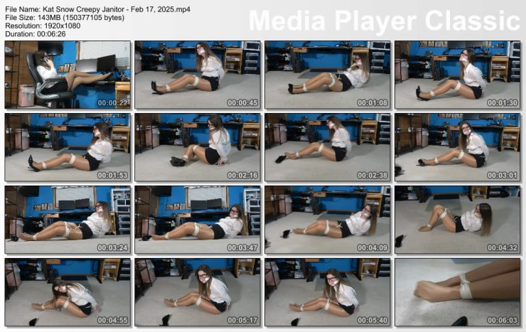 Bondage Mischief: Kat Snow Creepy Janitor (Release date: Feb 17, 2025) ($7.99 Clips4sale)