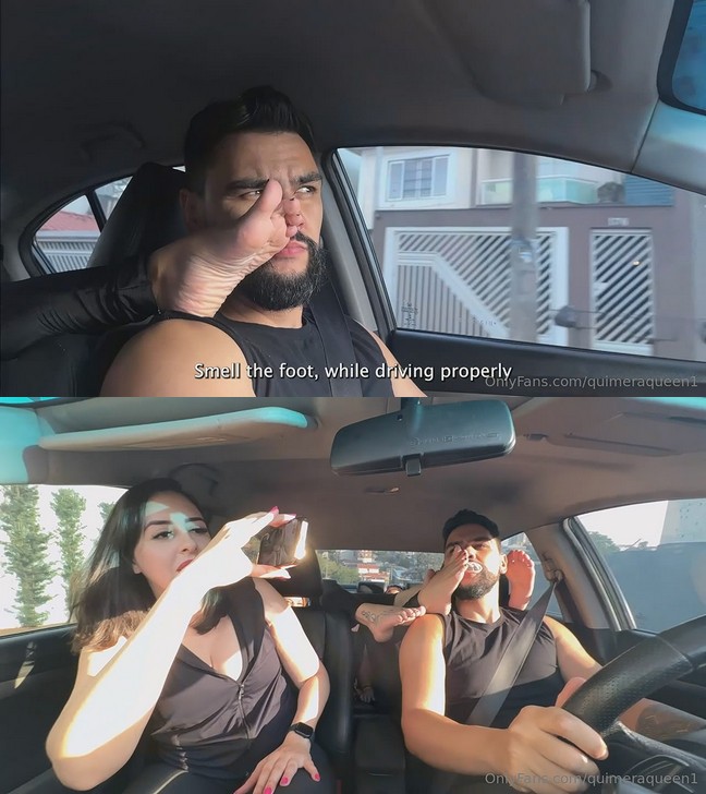 OnlyFans: Quimeraqueen1 – After our training the gym took ride with our friend made him smell our chul until couldnt take anymore had smell