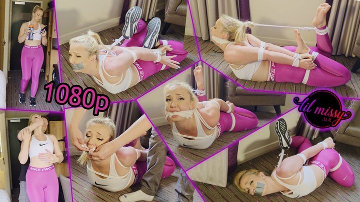 Lil Missy UK Store: Gym Girl Gets Tied In Uncomfortable Position