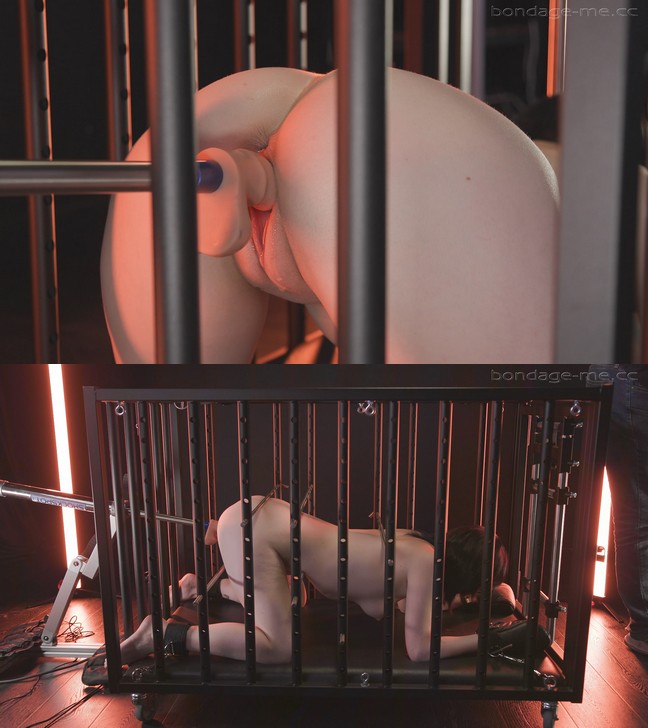 CinematicKink: Vivian Greene machine fucked in slave cage