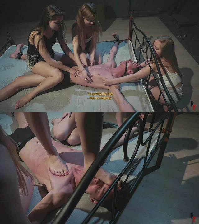 RF studio production: Three angry girls put a dirty guy in his place – Humiliation foot domination and tickling