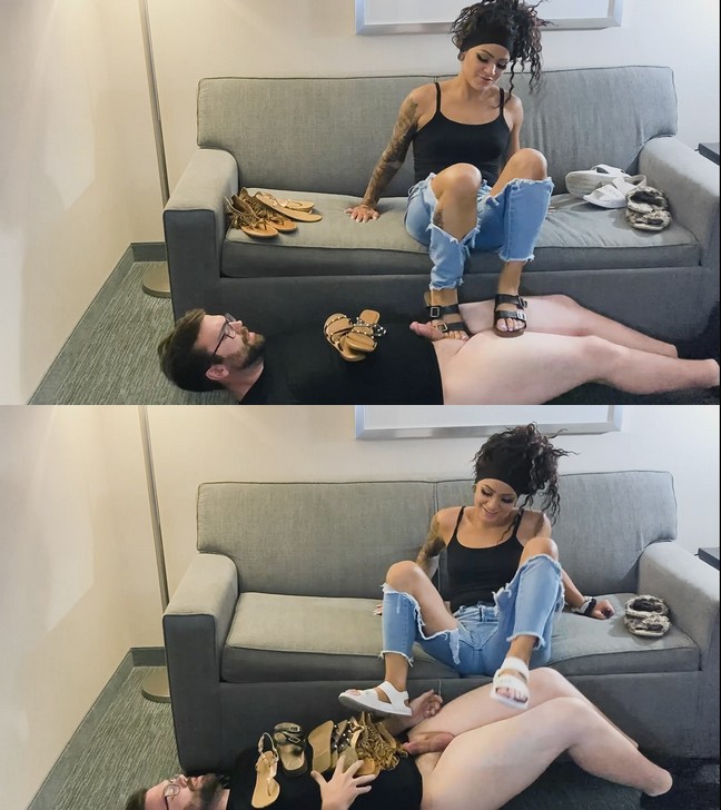 OnlyBallKicking: Stella’s Favorite Sandals vs. His Balls – Brutal Summer Ballbusting Destruction