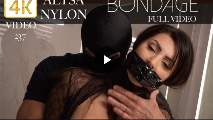 ALYSA NYLON: Intruder Caught Alysa in Lingerie – Bathroom Ambush, Tight Bondage & Helpless Playtime 4K