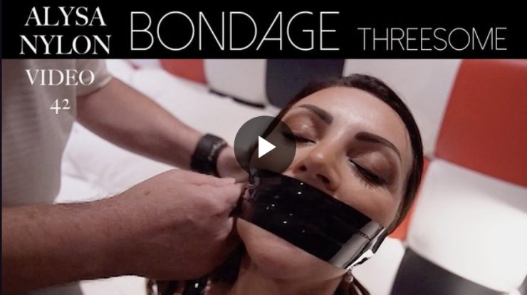 ALYSA NYLON: 42: Alysa Tied Up and Gagged by Two Guys – Double Domination, Tight Bondage & Helpless Struggle