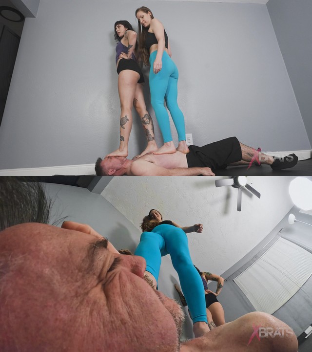Bratty Foot Girls: Mia Hope, Riot Starter, Jason Ninja, Acro Suave – TRAMPLING the Pervy producer – 4K UHD